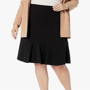 Nine West Women's Flared Hem Black Skirt 16w